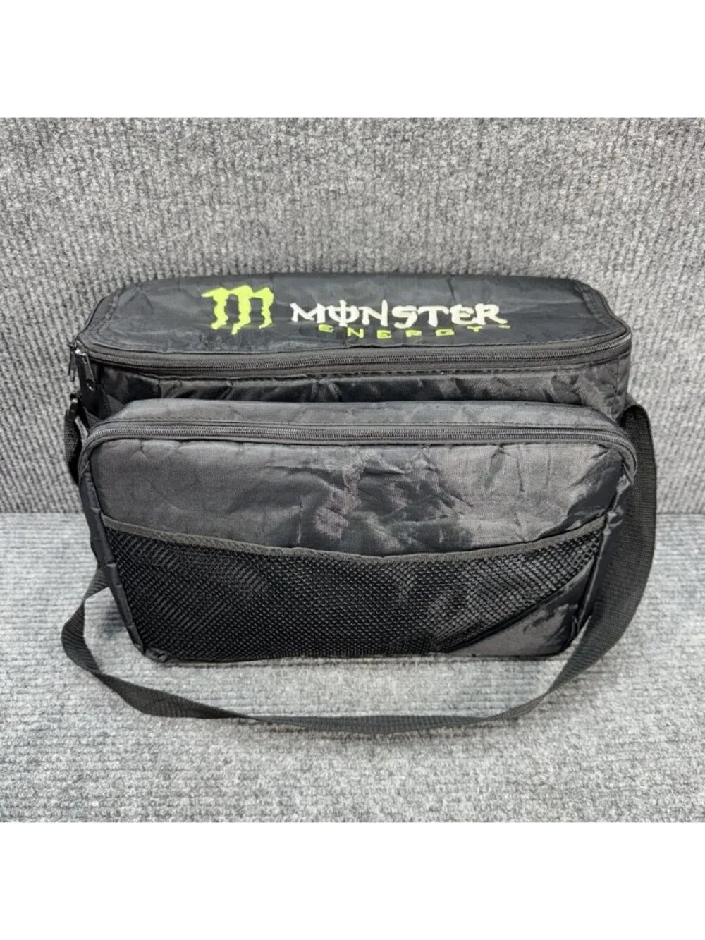 Monster Energy Insulated Soft Cooler Lunch Picnic Bag Drink Carrier Black Y2K